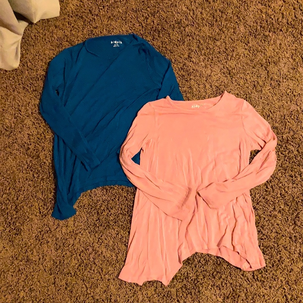 2 3/4 length sleeve t-shirts both size 7/8